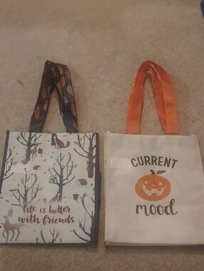 2 Reusable Fall Halloween Bags